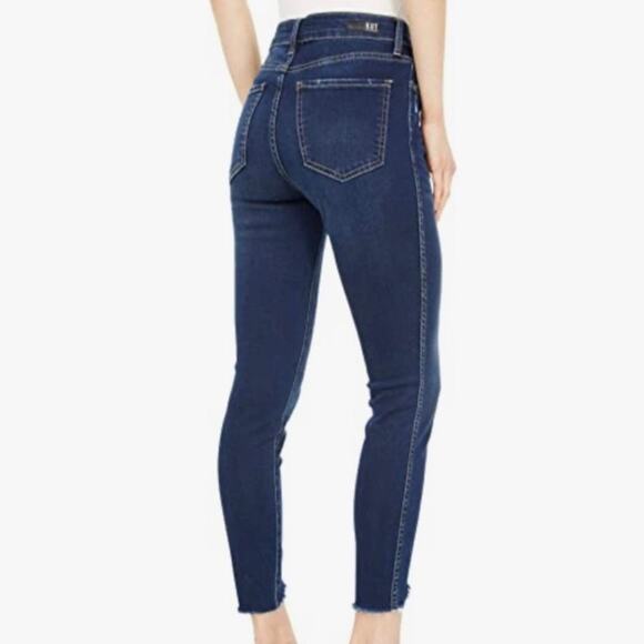 Kut From The Kloth Connie Ankle Skinny Jeans Raw Hem Size 4 Preppy Casual Boho - Picture 11 of 16